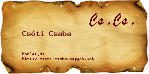 Csóti Csaba névjegykártya